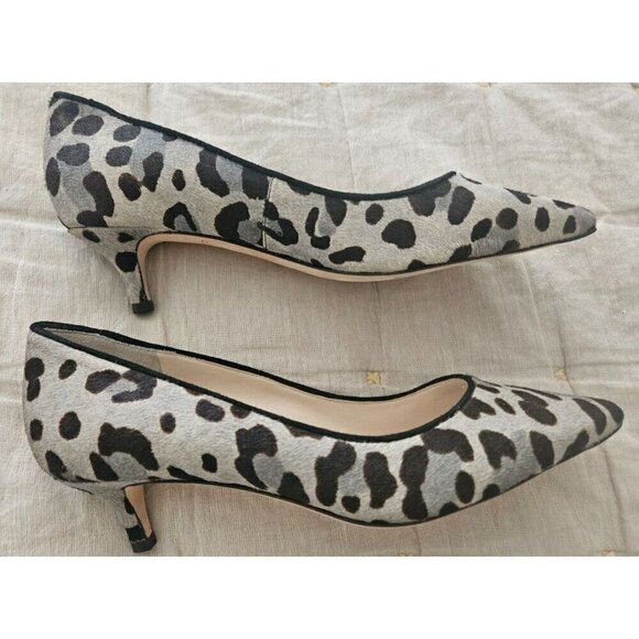 Cole Haan Leather Vesta Pump Animal Print Kitten Heel Size 6B - Picture 1 of 6